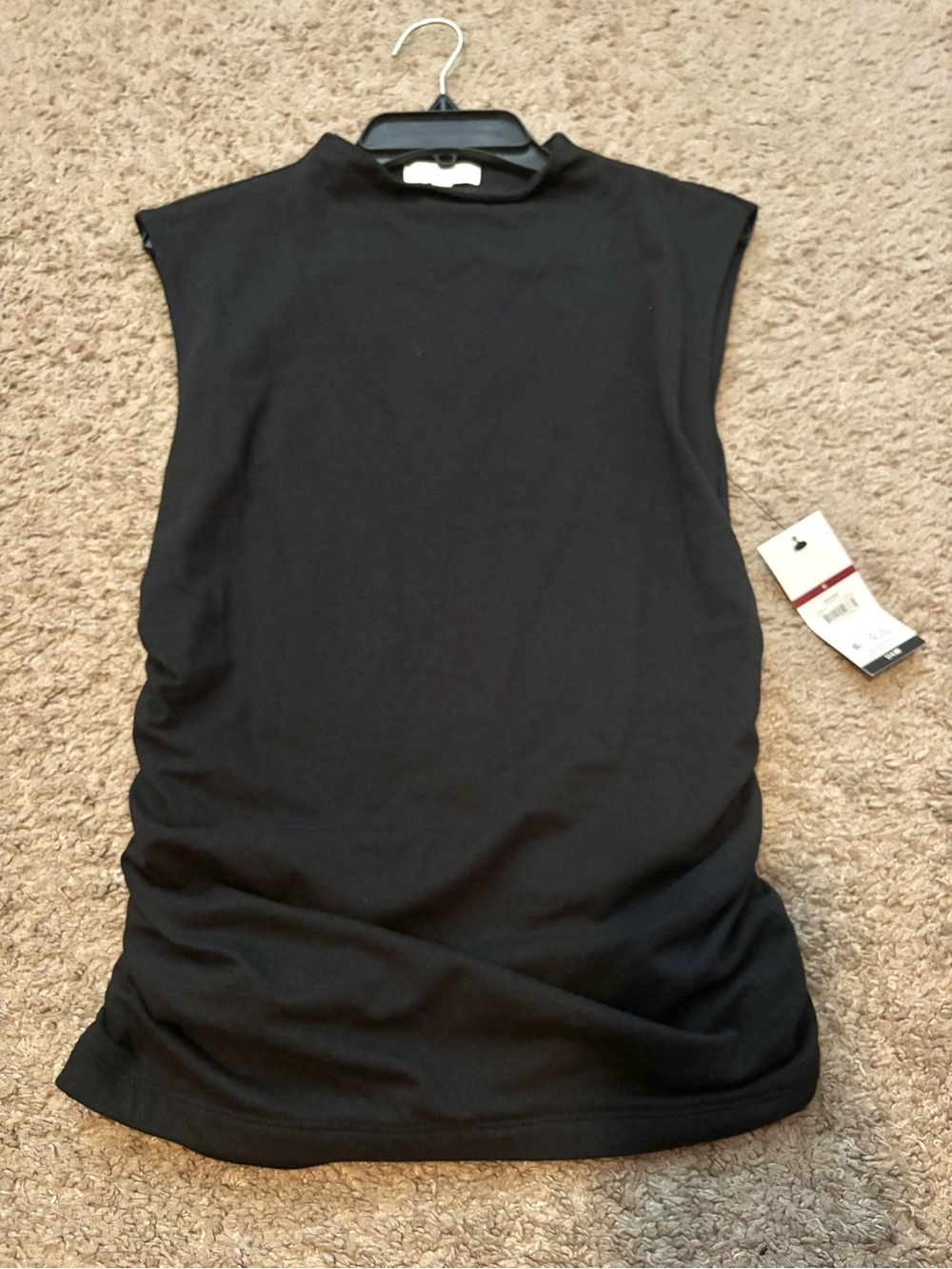 sofia by sofia vergara Black Sleeveless Mock Neck Tank